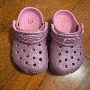 CROCS Kids Glittery Pink Sandals